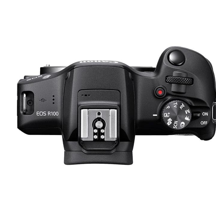 Canon EOS R100 24.1 MP Mirrorless Camera (Black) with RF-S18-45mm f/4.5-6.3 is STM Optical Zoom Lens | 4k Video