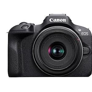 Canon EOS R100 24.1 MP Mirrorless Camera (Black) with RF-S18-45mm f/4.5-6.3 is STM Optical Zoom Lens | 4k Video